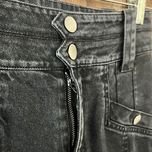 Derek Lam 10 Crosby Alexa High-Rise Tapered Denim Jeans Grey/Black Size 2 EUC - Picture 3 of 8